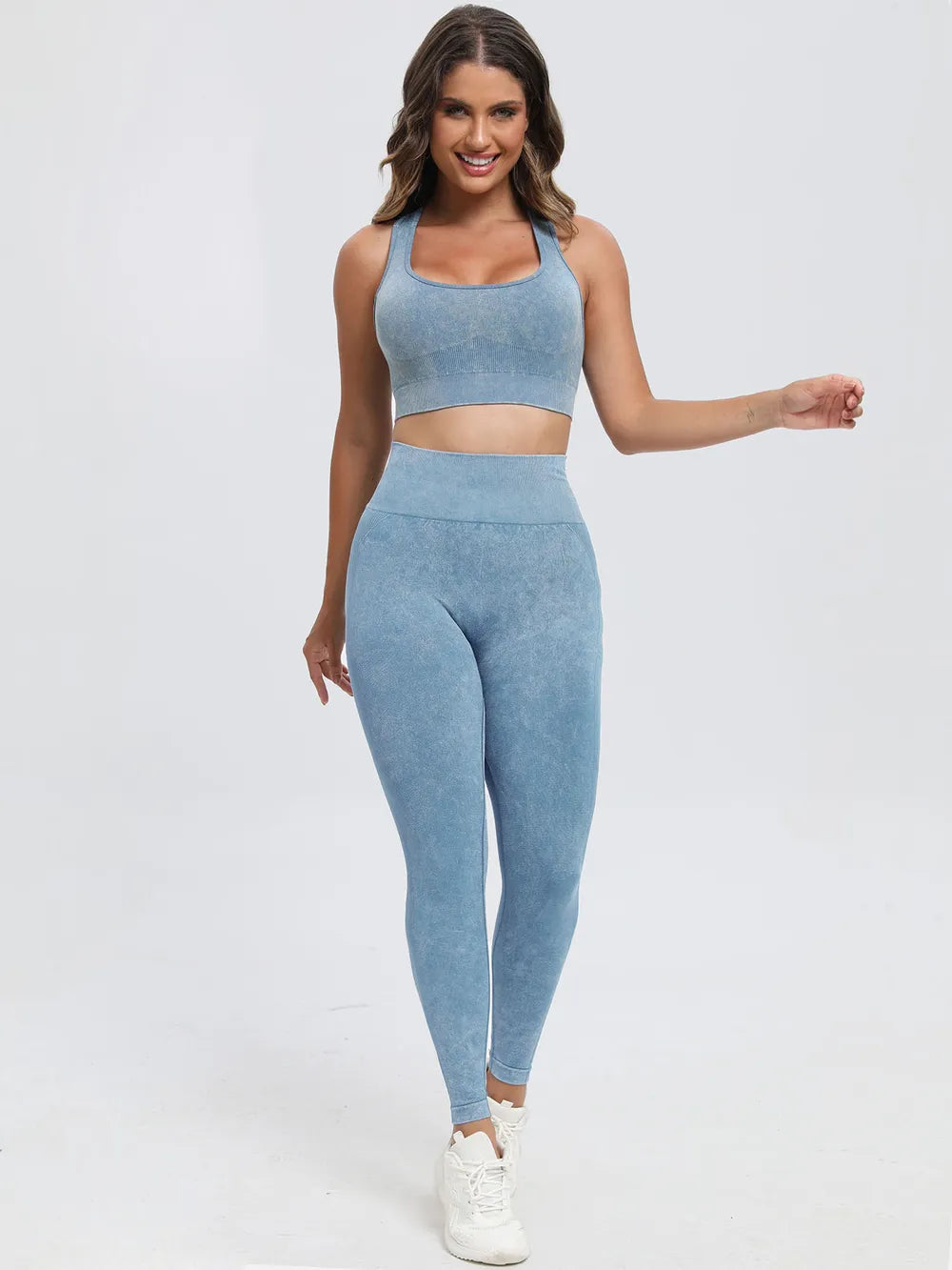 Scoop Neck Wide Strap Top and Pants Active Set Fitggins