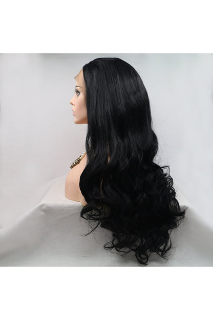 13*3" Lace Front Wigs Synthetic Long Wavy 24" 130% Density - Hair - FITGGINS