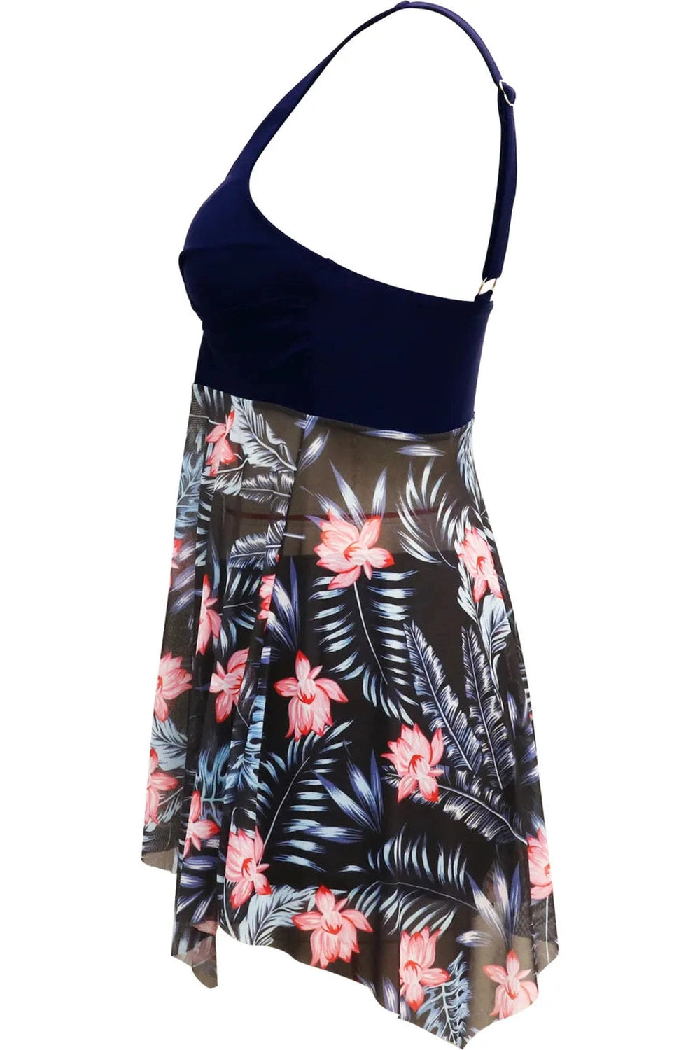 Printed Wide Strap Two-Piece Swim Set Fitggins