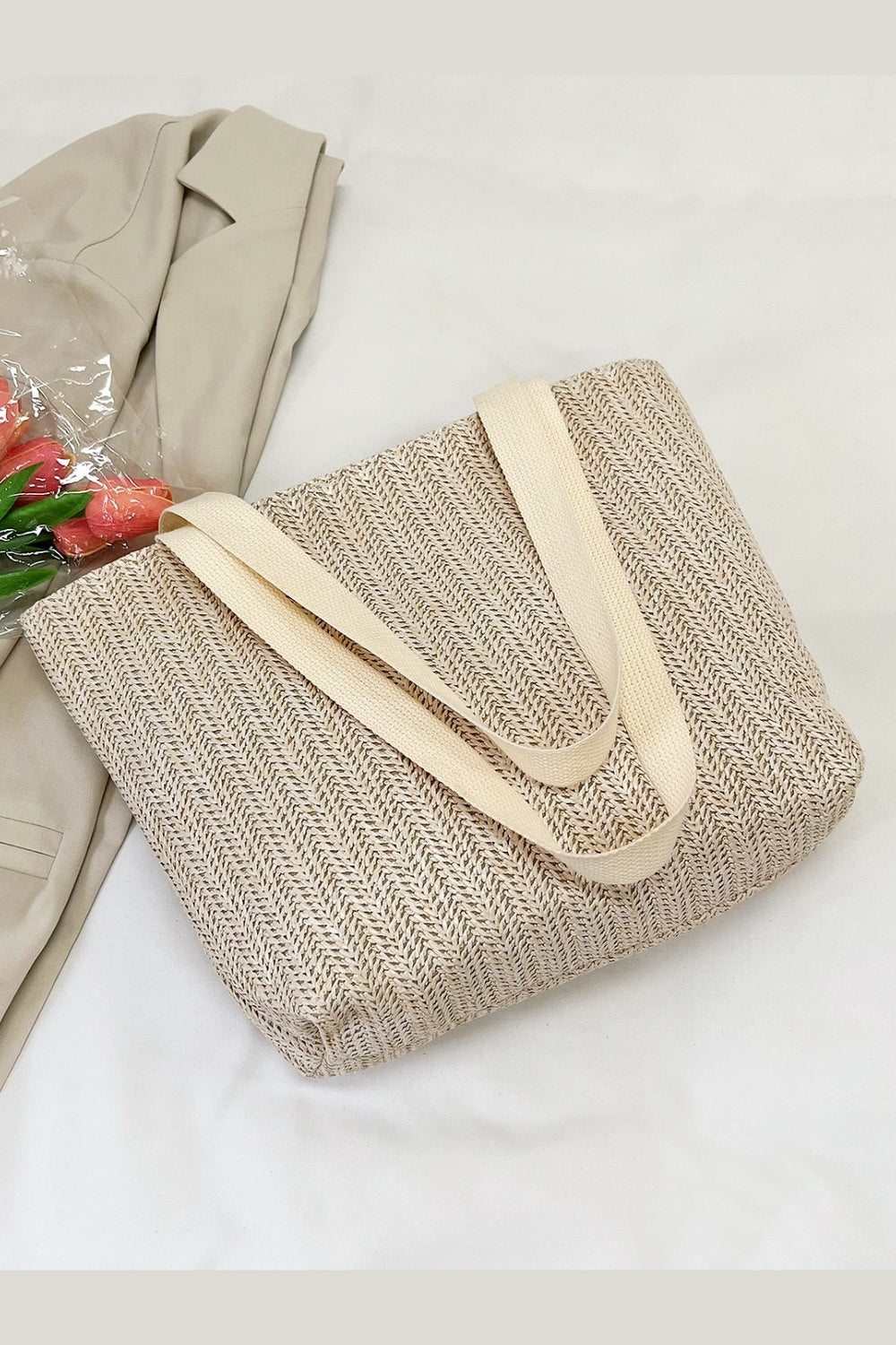 Straw Woven Tote Bag - Handbag - FITGGINS