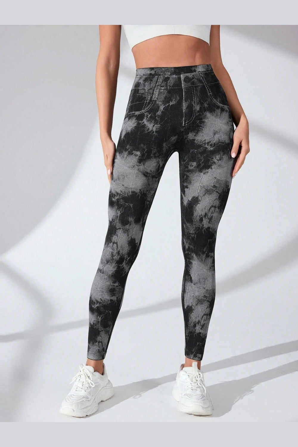 Tie-Dye High Waist Active Leggings - Leggings - FITGGINS