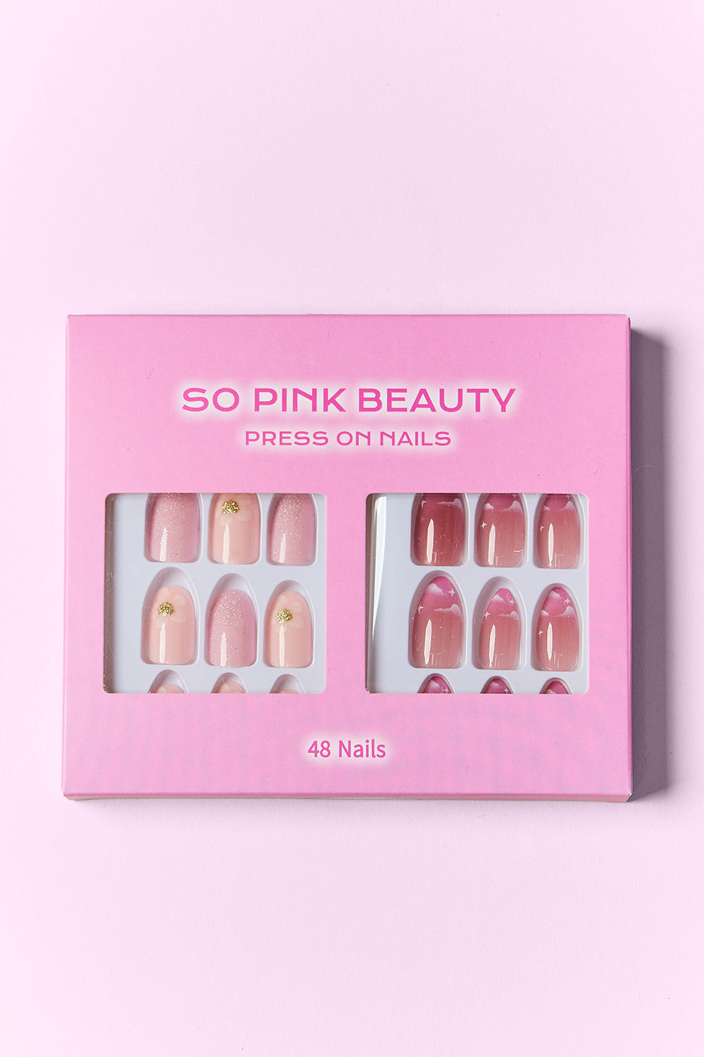 SO PINK BEAUTY Press On Nails 2 Packs - - FITGGINS