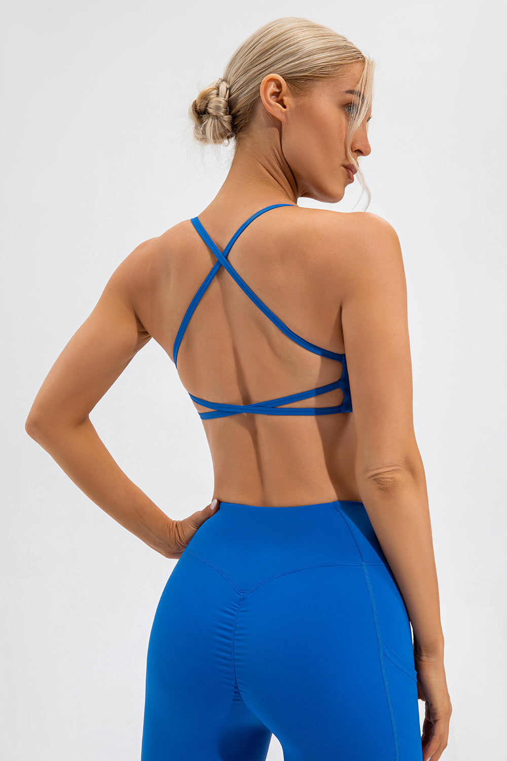 Crisscross Spaghetti Strap Active Cami - Sports Bras - FITGGINS