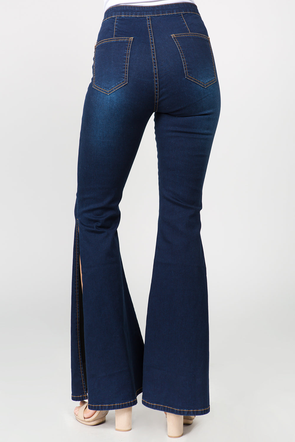 American Bazi Side Slit Flare Jeans - Jeans - FITGGINS