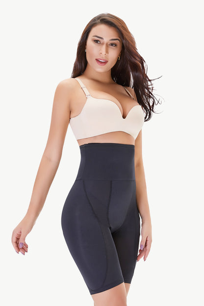 Full Size High-Waisted Pull-On Shaping Shorts Fitggins
