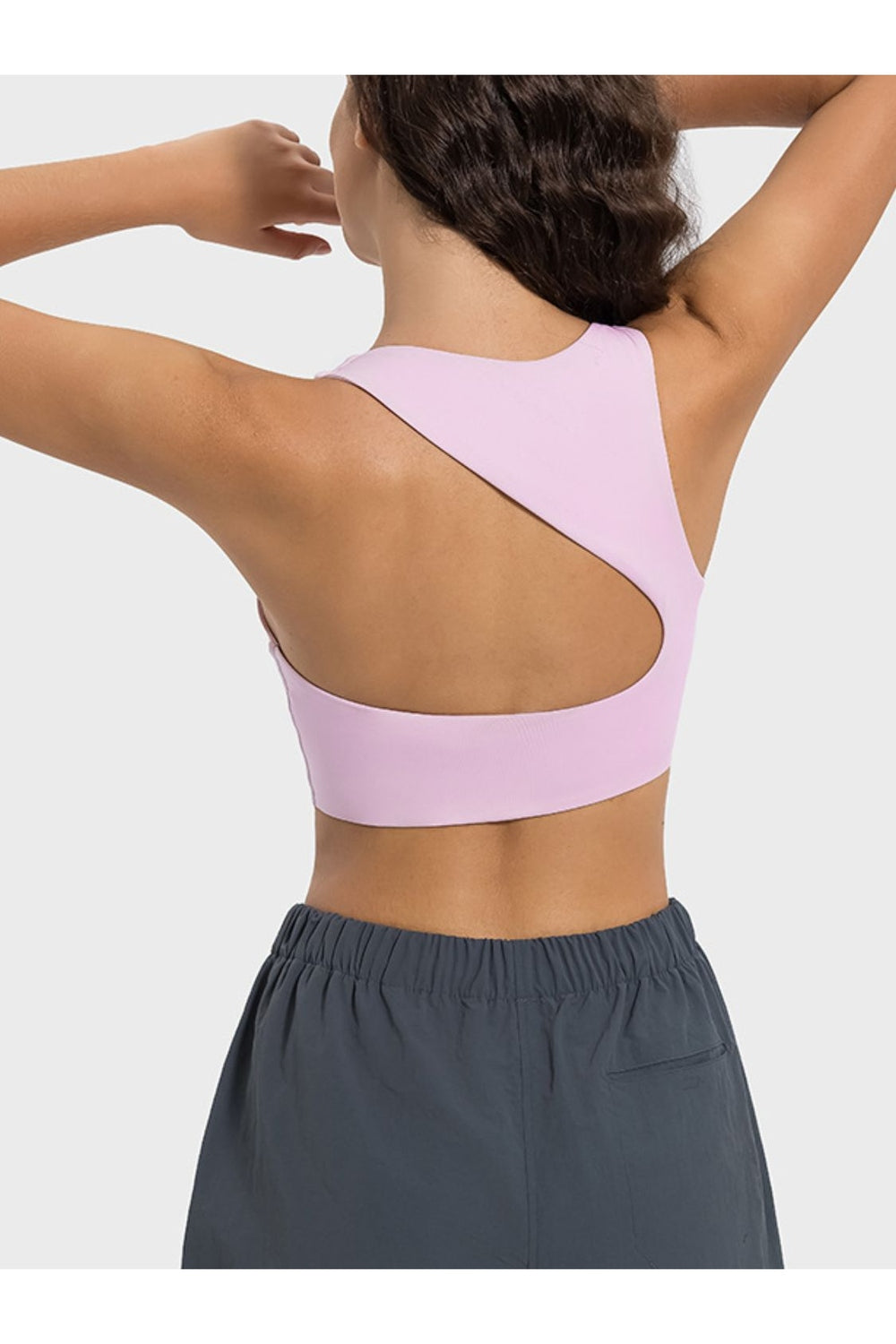 Millennia Cutout Round Neck Active Tank - Crop Tops & Tank Tops - FITGGINS