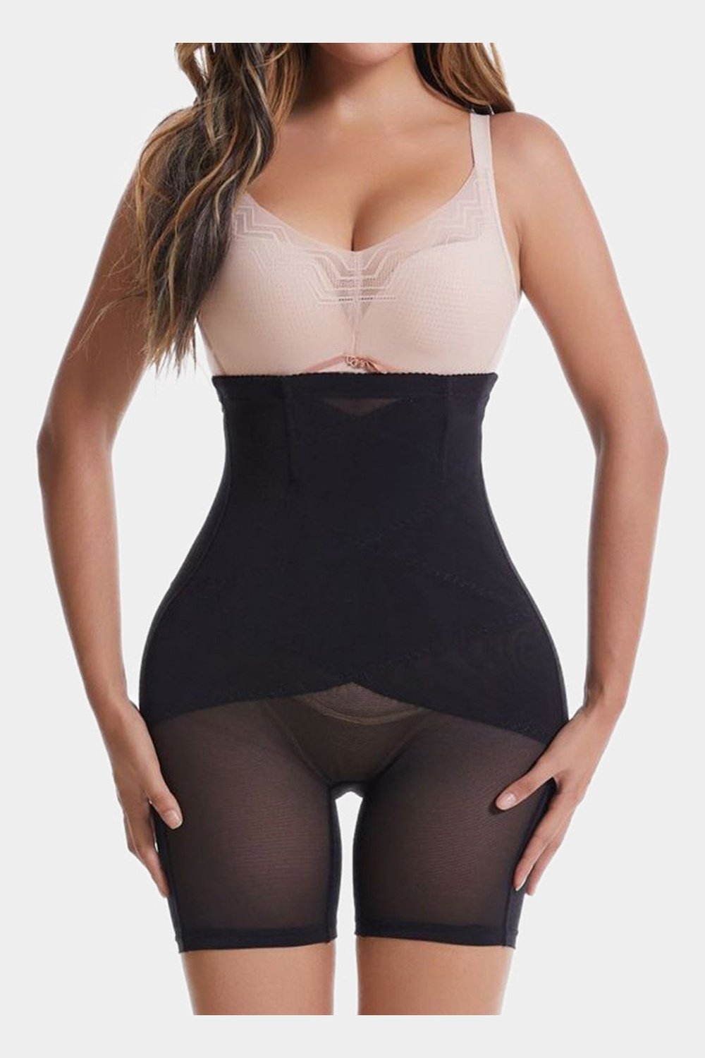 Full Size High Waist Butt Lifting Shaping Shorts - Shapewear - FITGGINS