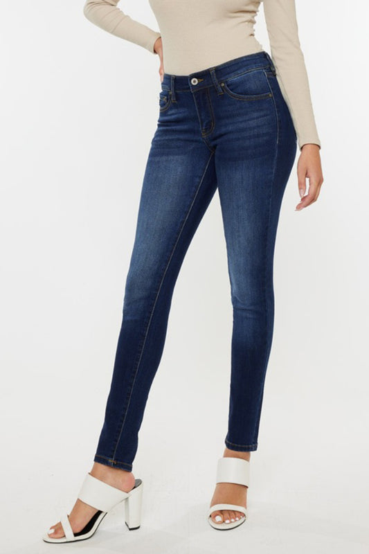 Kancan Mid Rise Gradient Skinny Jeans - Jeans - FITGGINS