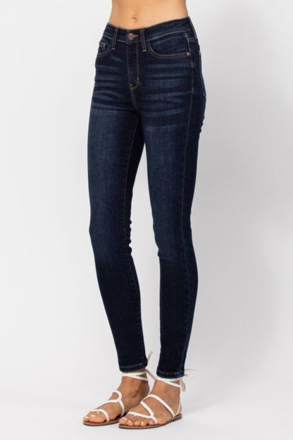 Judy Blue Full Size High Waist Handsand Skinny Jeans - Jeans - FITGGINS