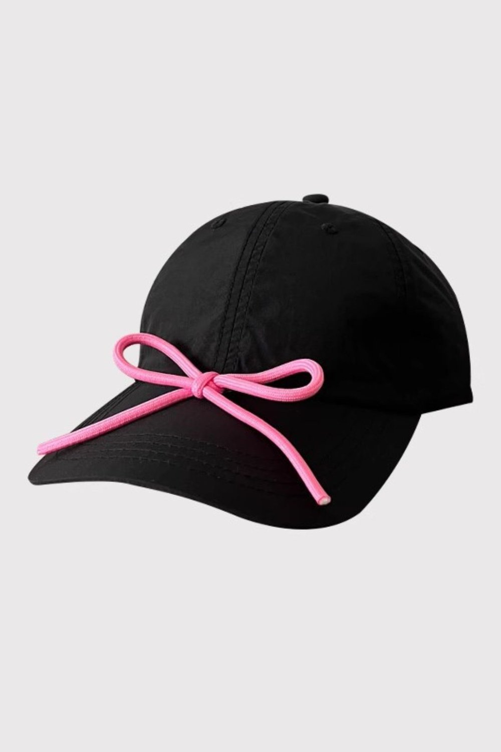 Bow Trim Adjustable Baseball Cap - Hats - FITGGINS