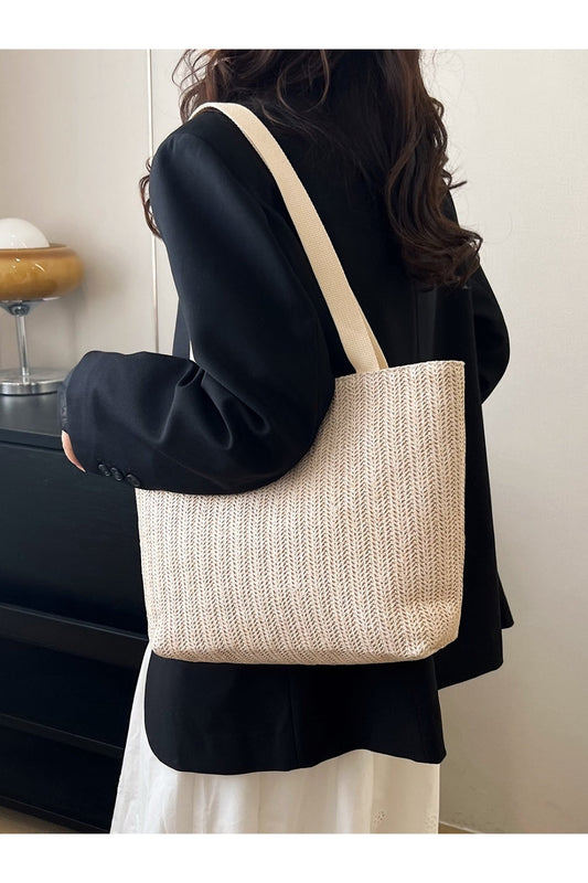 Straw Woven Tote Bag - Handbag - FITGGINS