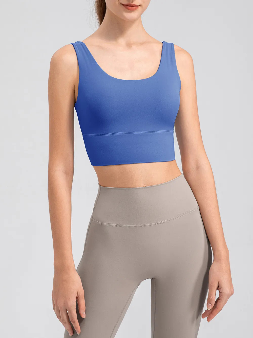 Scoop Neck Wide Strap Active Tank Fitggins