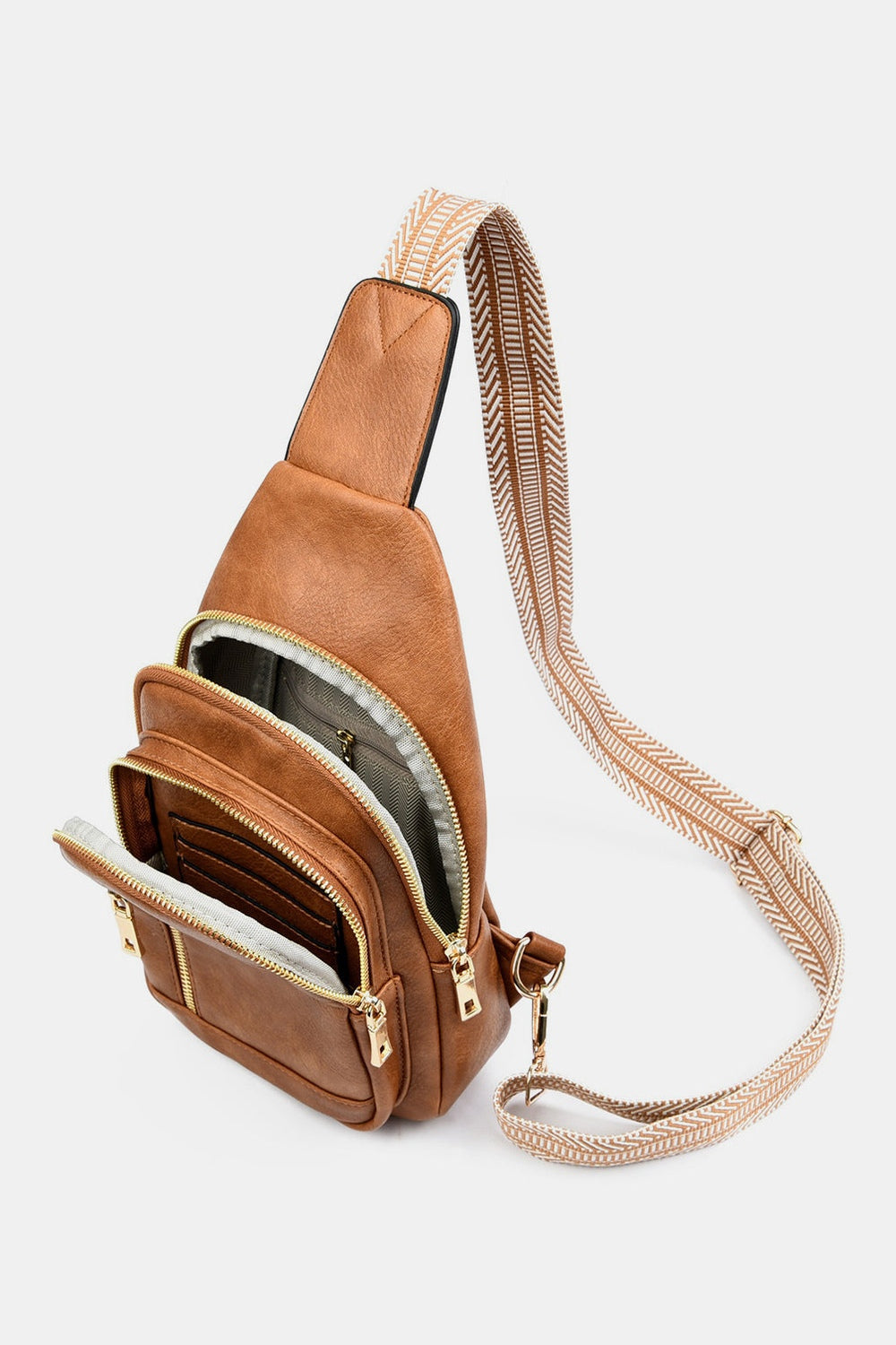 PU Leather Adjustable Strap Crossbody Bag - Handbag - FITGGINS