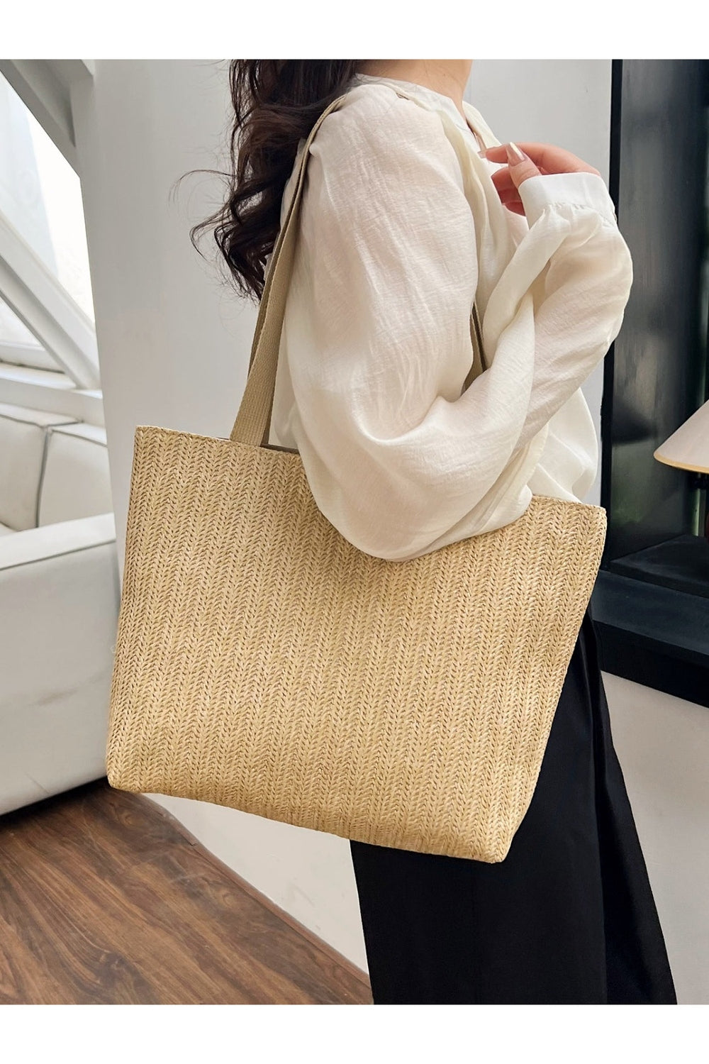 Straw Woven Tote Bag - Handbag - FITGGINS