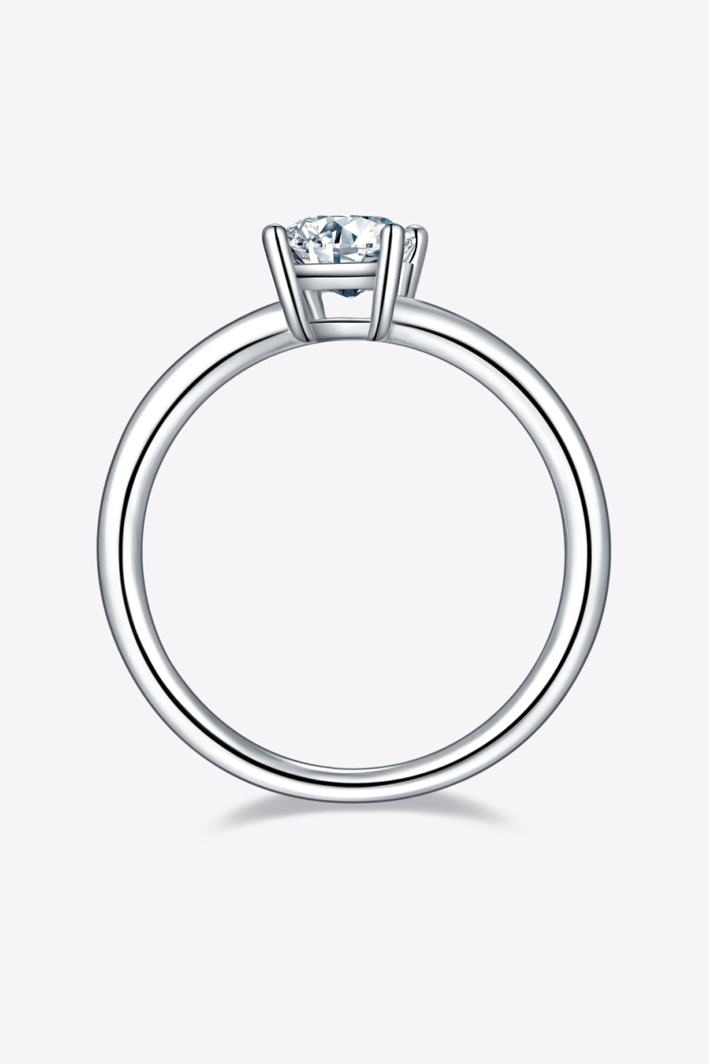 1 Carat Moissanite 925 Sterling Silver Solitaire Ring - Rings - FITGGINS