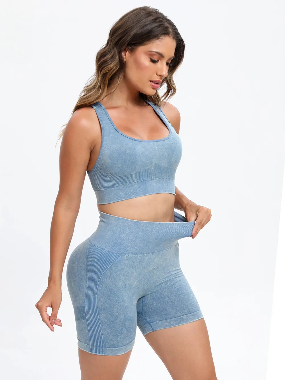 Scoop Neck Wide Strap Top and Shorts Active Set Fitggins