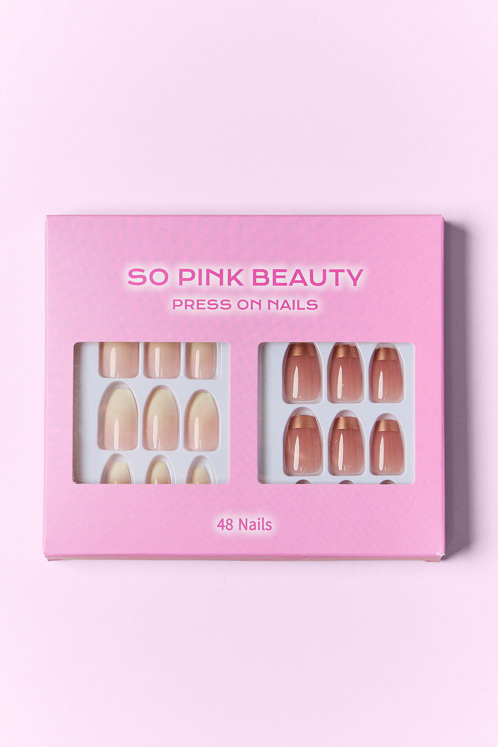 SO PINK BEAUTY Press On Nails 2 Packs - - FITGGINS