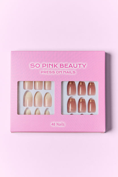 SO PINK BEAUTY Press On Nails 2 Packs - - FITGGINS