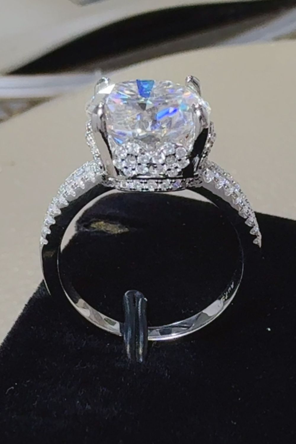 5 Carat Moissanite 925 Sterling Silver Ring - Rings - FITGGINS