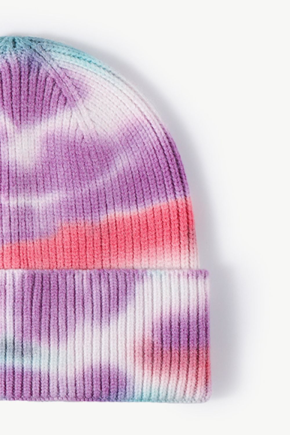 Tie-Dye Cuffed Knit Beanie - Hats - FITGGINS