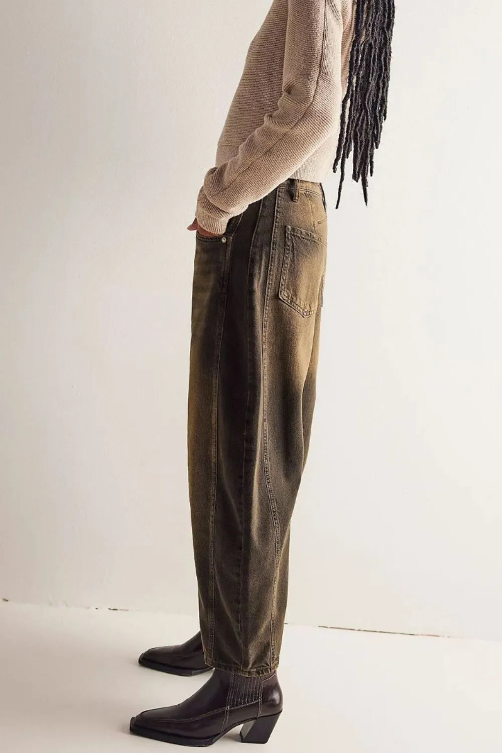 Wide Leg Jeans with Pockets Fitggins