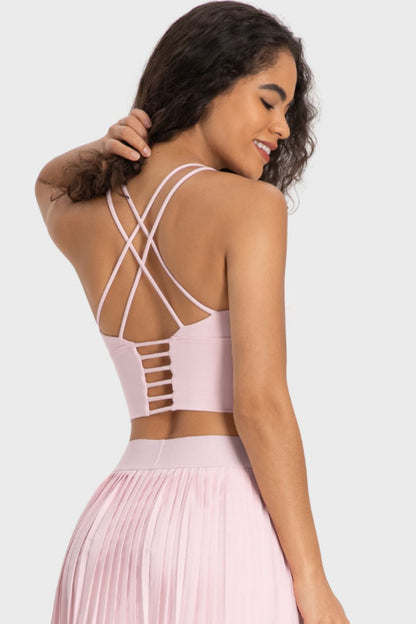 Millennia Crisscross Back Ladder Detail Sports Bra Fitggins