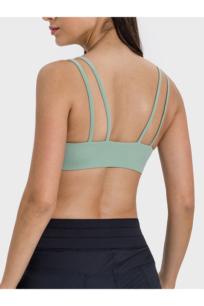 Millennia Scoop Neck Double Strap Active Cami - Crop Tops & Tank Tops - FITGGINS