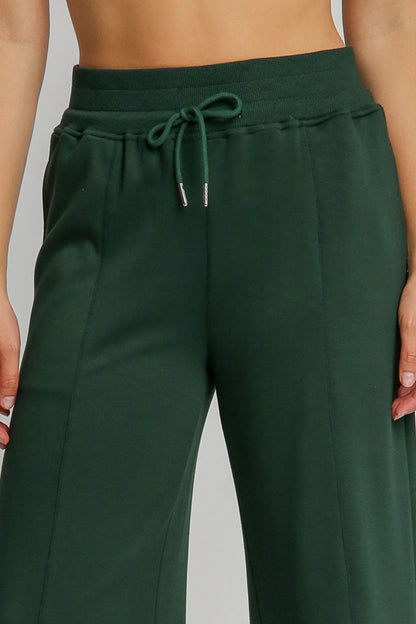 Umgee Full Size Drawstring Wide Leg Pants with Pockets - Pants - FITGGINS