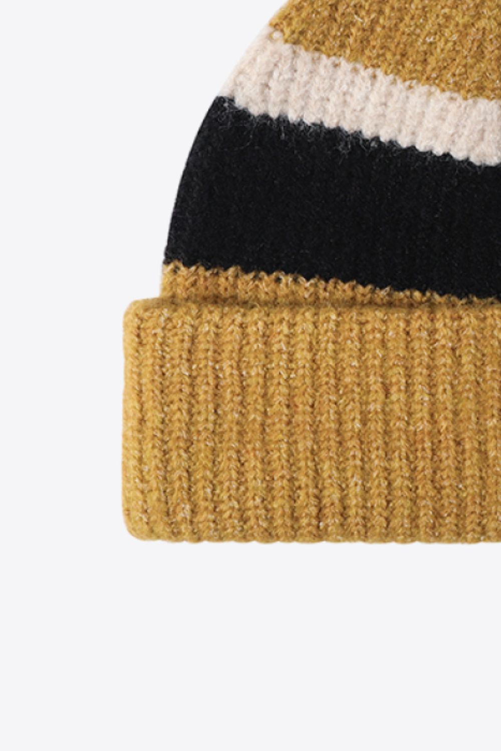 Tricolor Cuffed Knit Beanie - Hats - FITGGINS