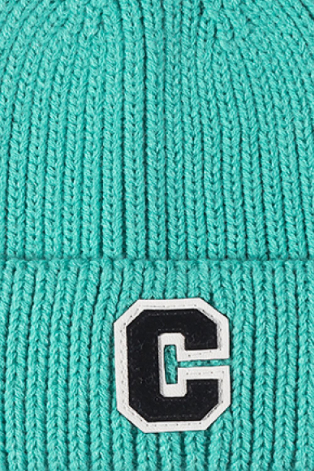 Letter C Patch Cuffed Beanie - Hats - FITGGINS