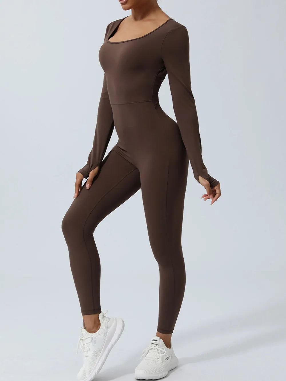Twisted Backless Long Sleeve Jumpsuit Fitggins