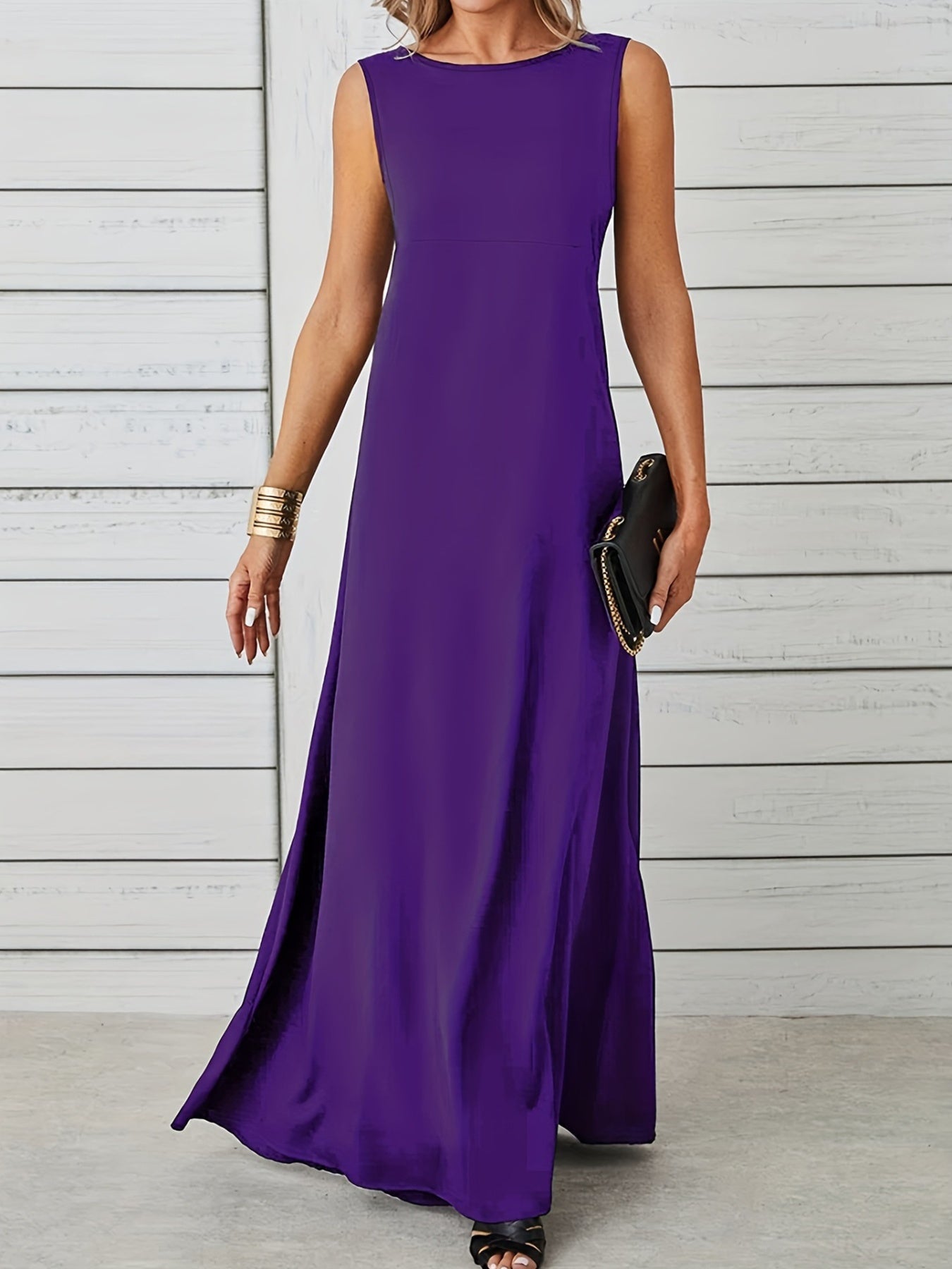 Sleeveless Flowy Maxi Dress Fitggins