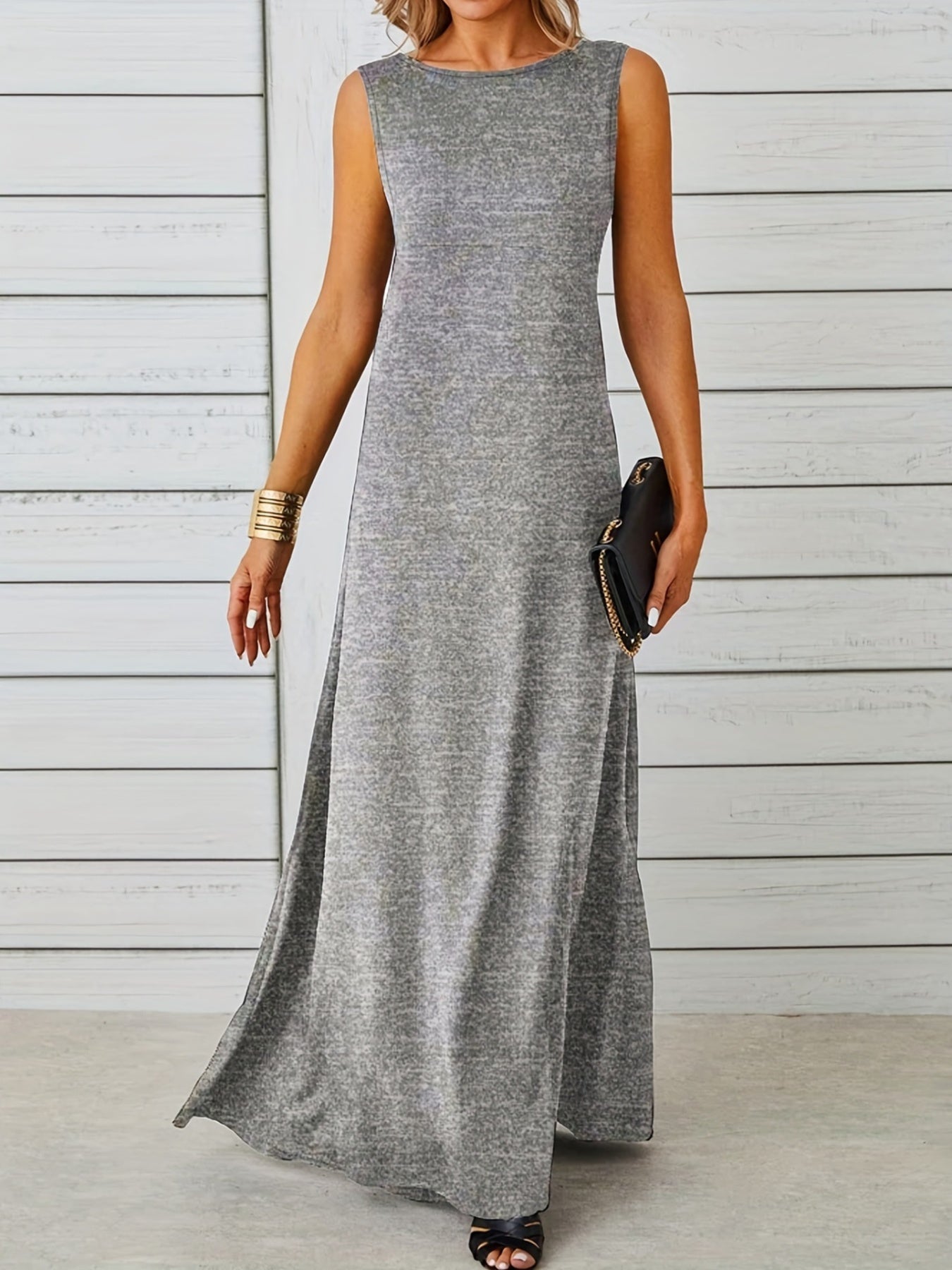 Sleeveless Flowy Maxi Dress Fitggins