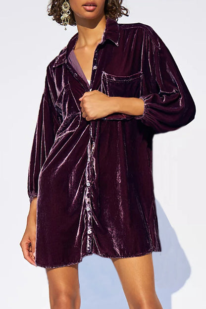 Collared Long Sleeve Button Down Shirt Fitggins