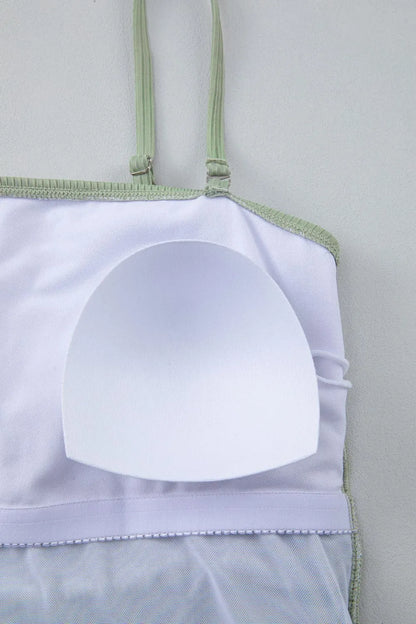 Ribbed Drawstring Sides Cutout One Piece Swimsuit Fitggins