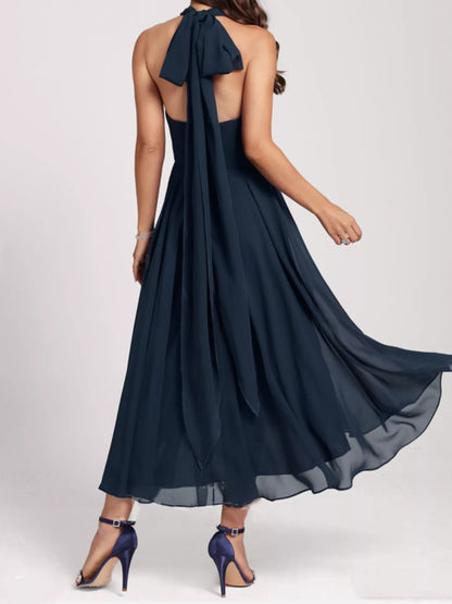 Ruched A-Line Midi Dress Fitggins