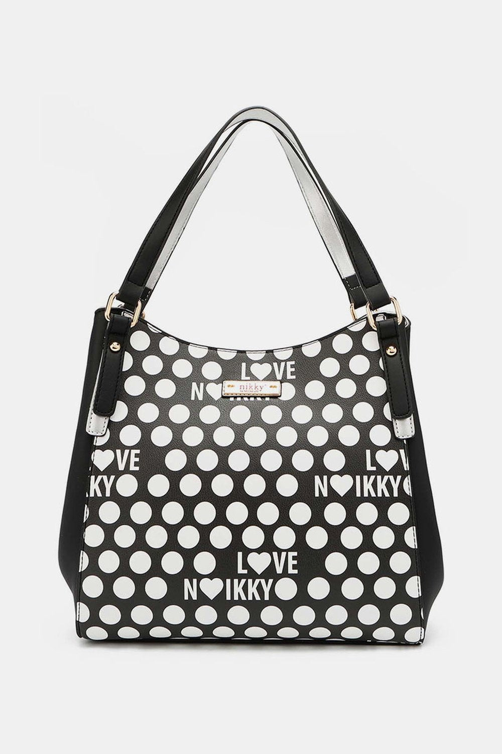 Nicole Lee USA Contrast Polka Dot Handbag - Handbag - FITGGINS