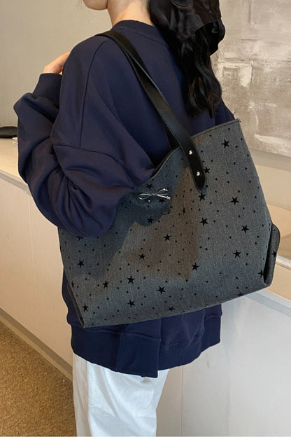 Polyester Bow Polka Dot Tote Bag - Handbag - FITGGINS