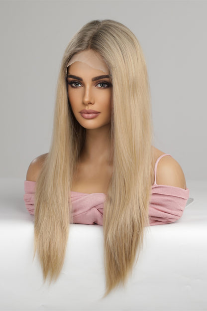 13*2" Lace Front Wigs Synthetic Long Straight 24'' 150% Density - Hair - FITGGINS