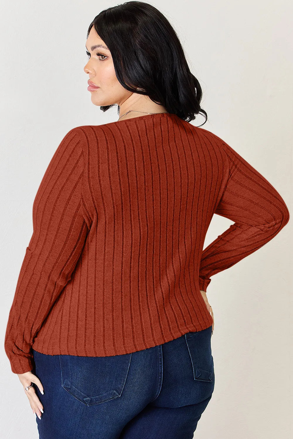 Basic Bae Full Size Ribbed Long Sleeve T-Shirt Fitggins
