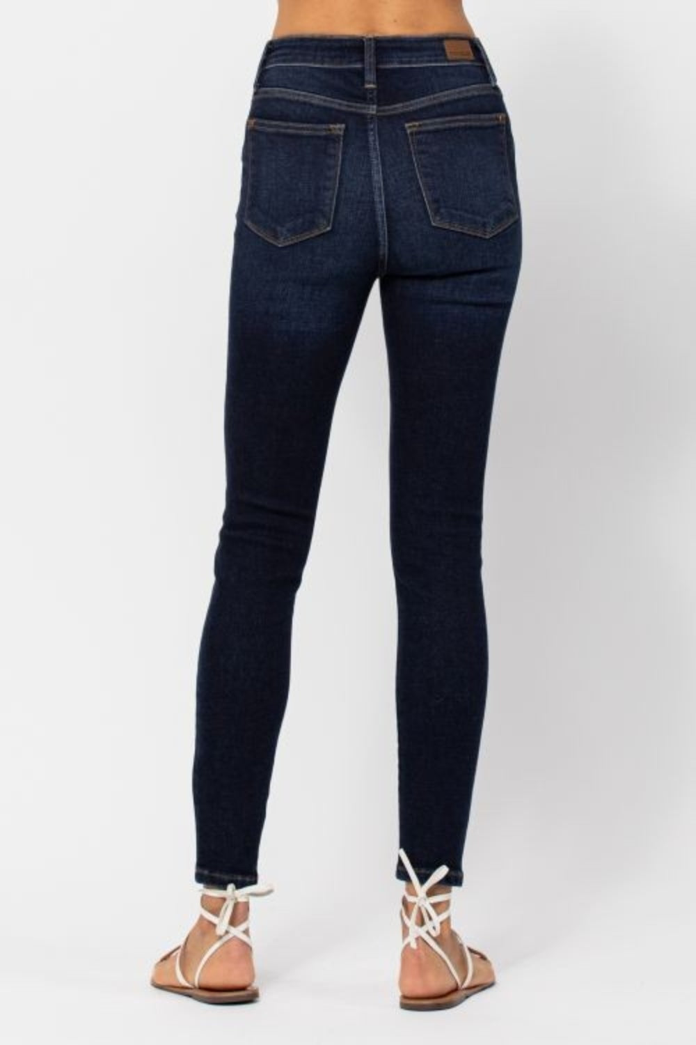 Judy Blue Full Size High Waist Handsand Skinny Jeans - Jeans - FITGGINS