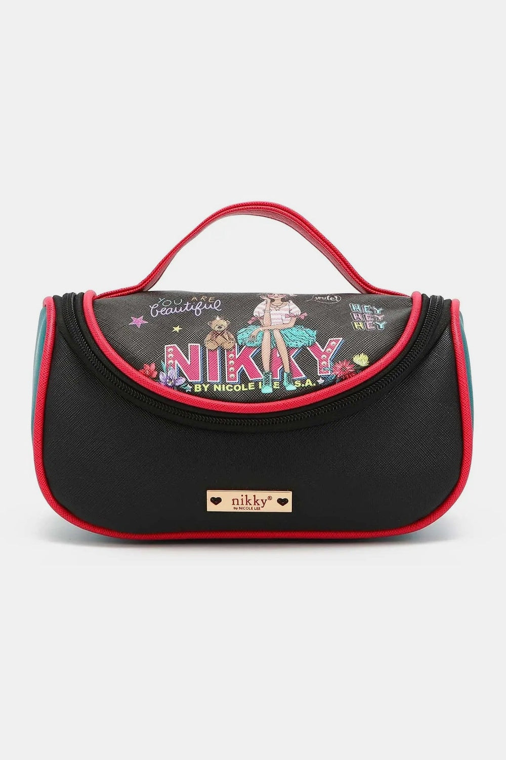 Nicole Lee USA Nikky Contrast Makeup Bag - Handbag - FITGGINS