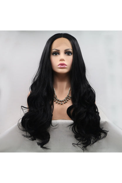 13*3" Lace Front Wigs Synthetic Long Wavy 24" 130% Density - Hair - FITGGINS