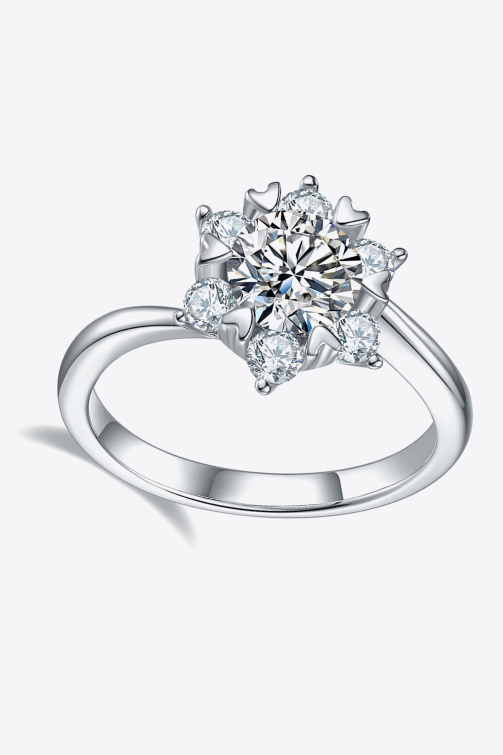 1 Carat Moissanite Zircon Ring - Rings - FITGGINS