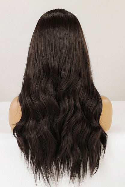 13*2" Lace Front Wigs Synthetic Long Wave 26" Heat Safe 150% Density in Brown - Hair - FITGGINS