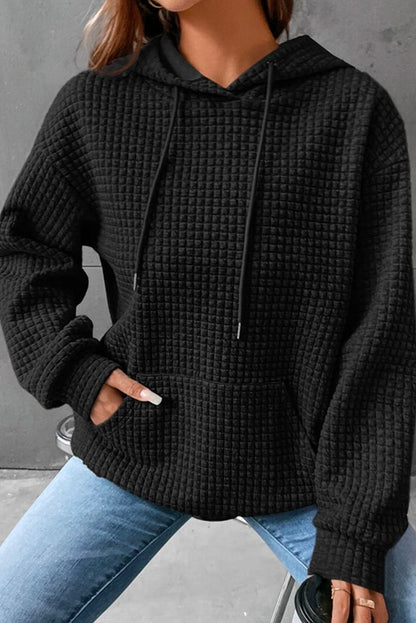 Dropped Shoulder Pocketed Hoodie Fitggins