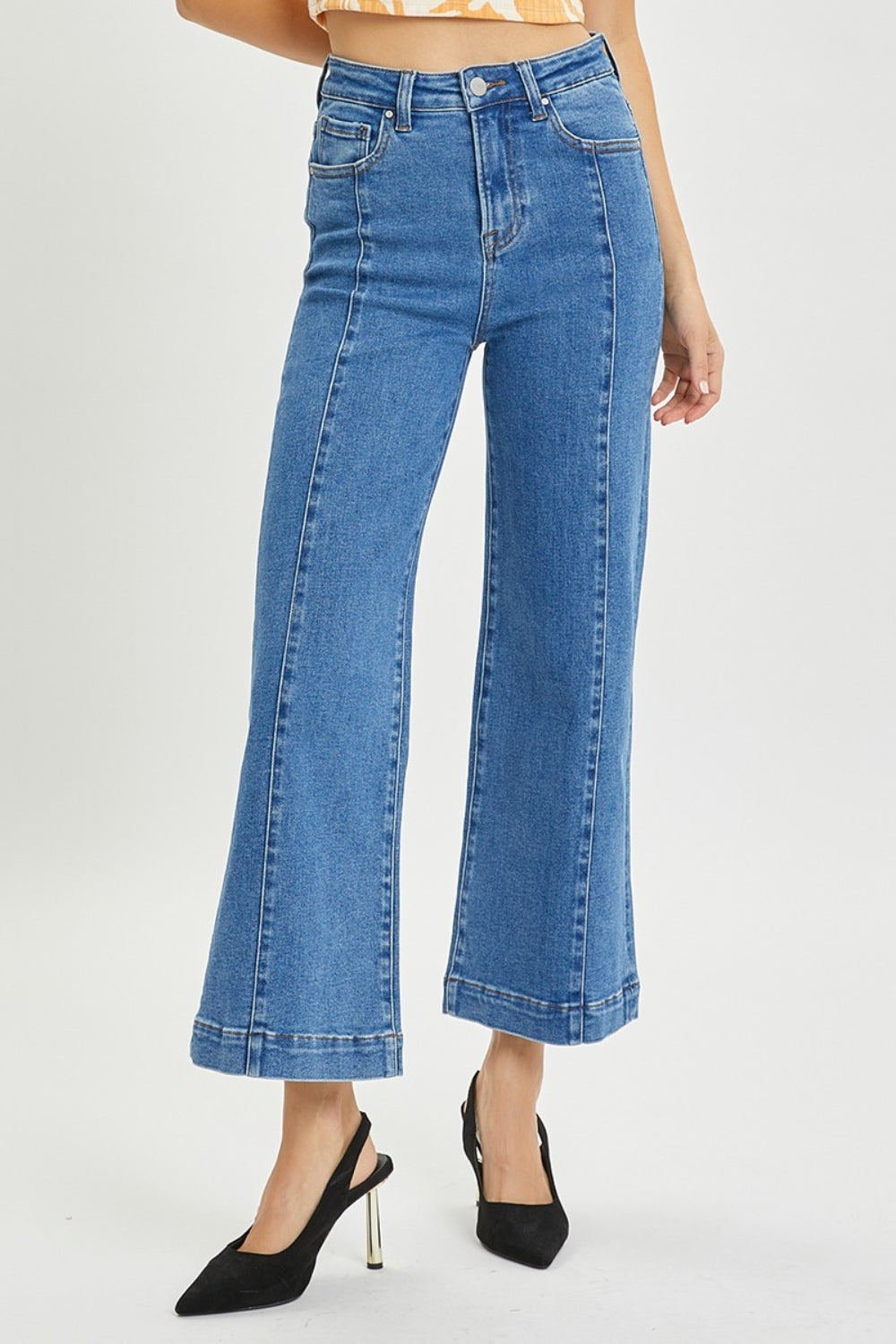 RISEN Full Size High Rise Wide Leg Jeans - Jeans - FITGGINS