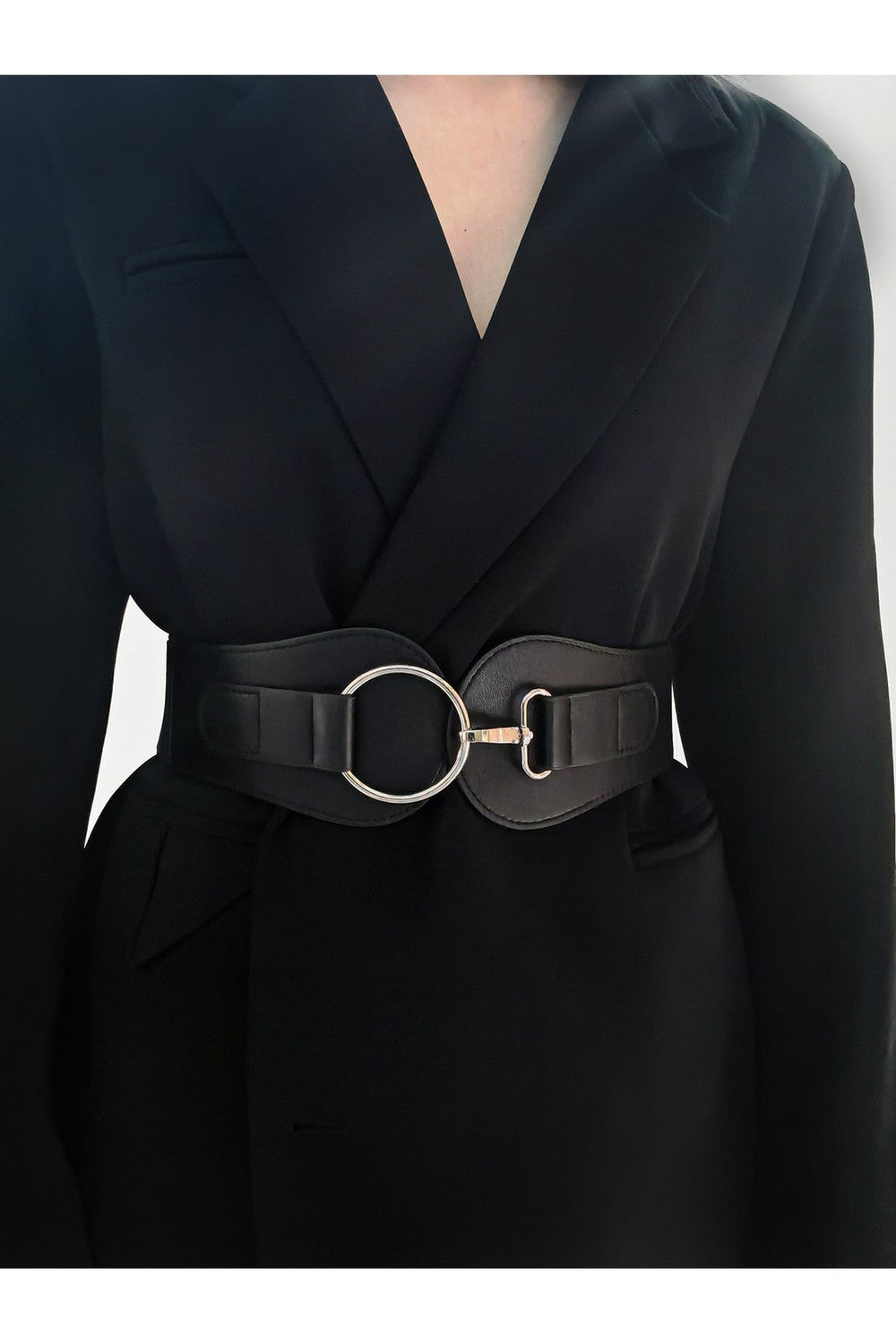 PU Elastic Wide Belt - Belt - FITGGINS