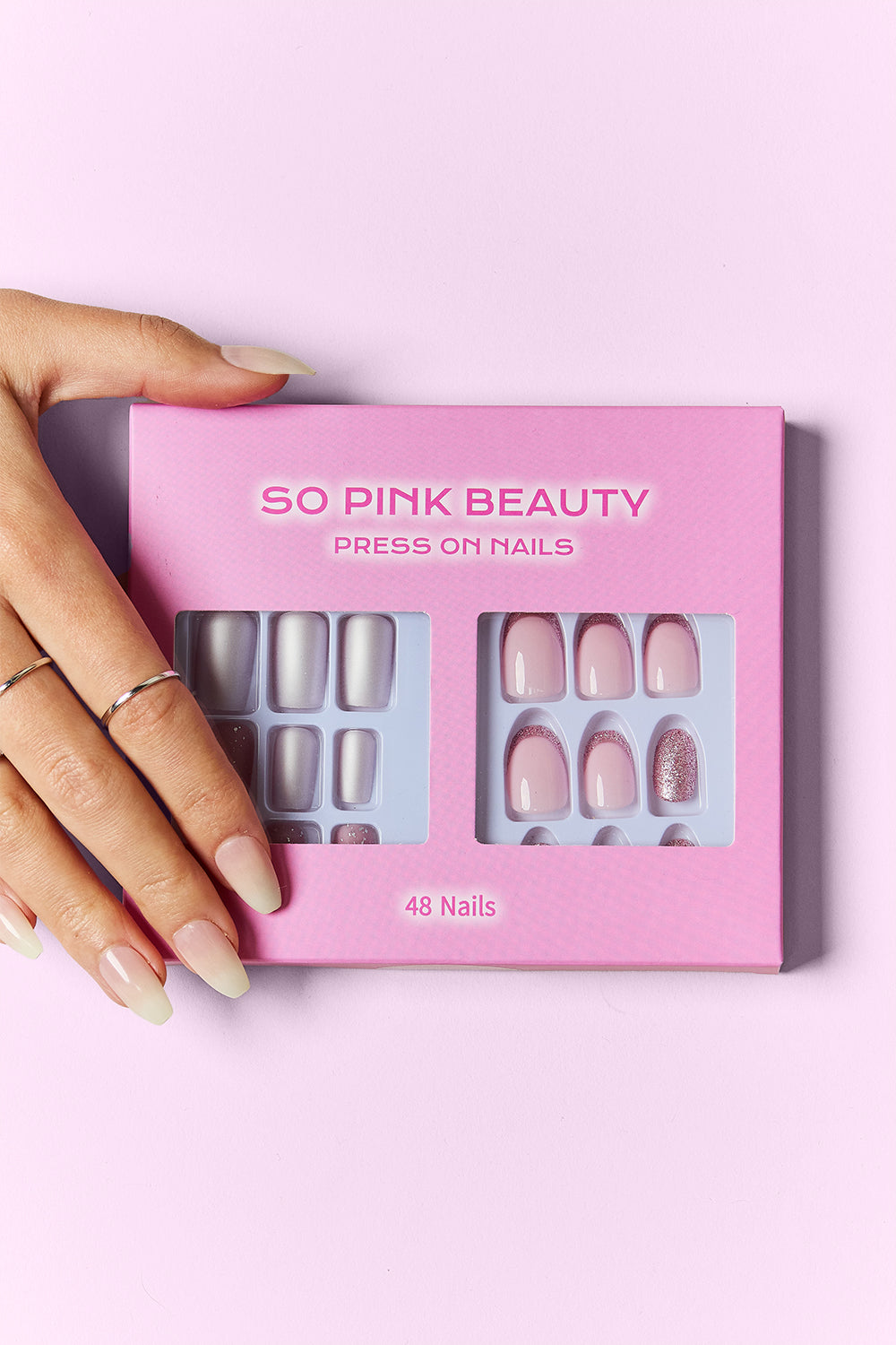 SO PINK BEAUTY Press On Nails 2 Packs - - FITGGINS