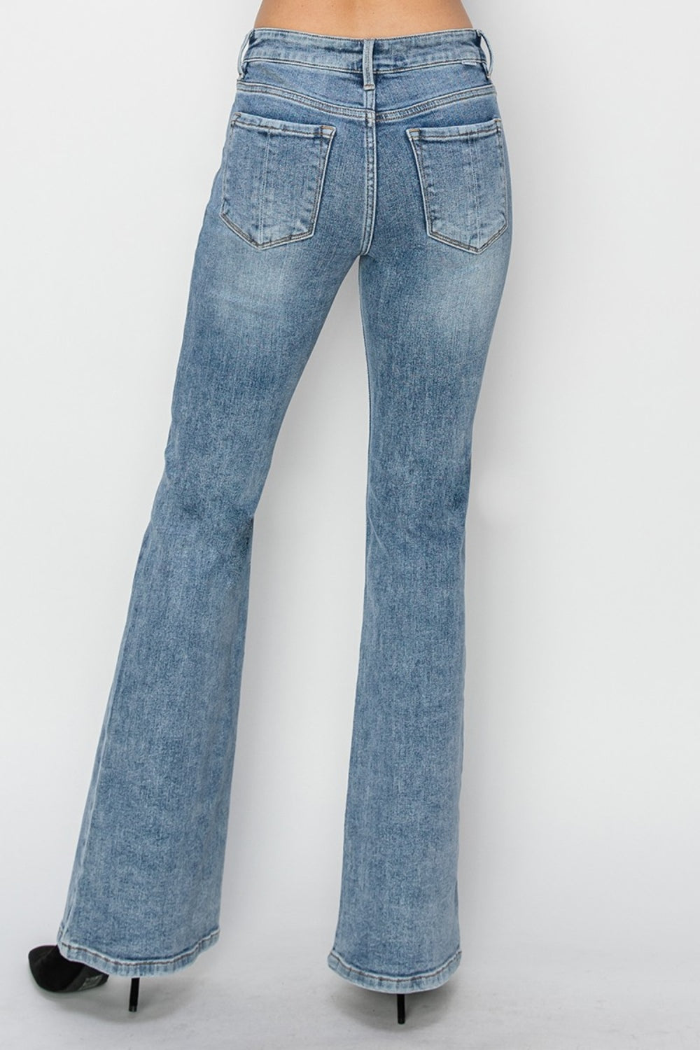 RISEN Full Size Mid Rise Bootcut Jeans - Jeans - FITGGINS